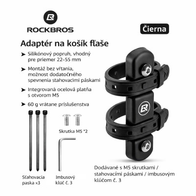 Držiak RB košíka fľaše s úchytom na sedlovku