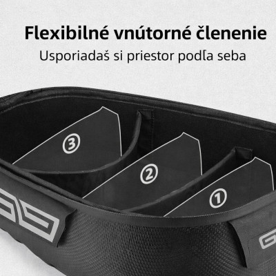 Taška RB s nosičom na sedlovku, 9L, čierna