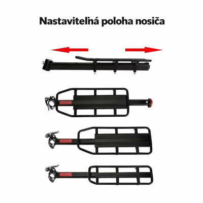 Nosič zadný - na sedlovku Al nosnosť do 50kg