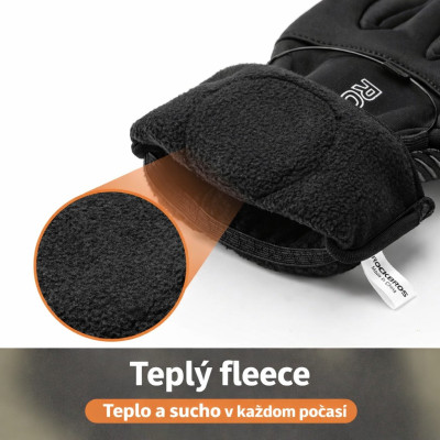 Rukavice RockBros zateplené softshelové, cyklistické,veľ.L