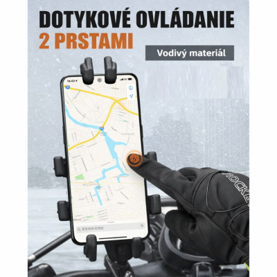 Rukavice RockBros zateplené softshelové, cyklistické,veľ.M