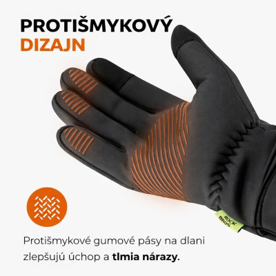 Rukavice RockBros zateplené softshelové, cyklistické,veľ.M