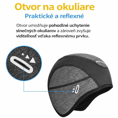 Cyklistická RockBros, Skull Cap, čierno/sivá čiapka alebo vložka do prilby