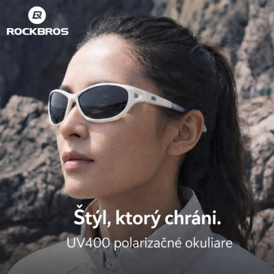 Okuliare Rockbros, perleťovo biele