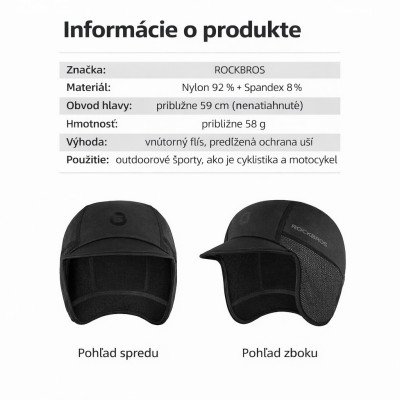 Cyklistická RockBros, Skull Cap, čiapka alebo vložka do prilby so šiltom