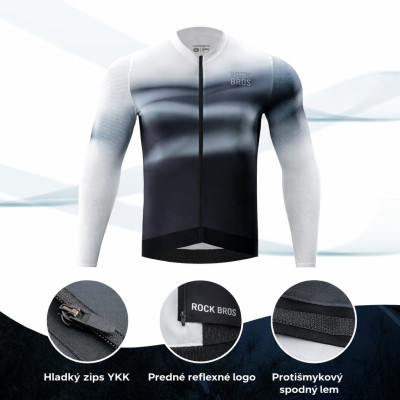 Cyklistický dres RockBros s dlhým rukávom, veľ.XXL, pánsky