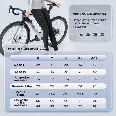 Cyklistické dámske termo nohavice RockBros, veľ.L, zateplené