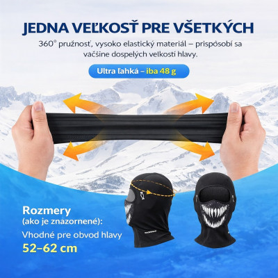 Kukla, alebo vložka RockBros do prilby veľ.UNI, materiál spandex a mikroflís