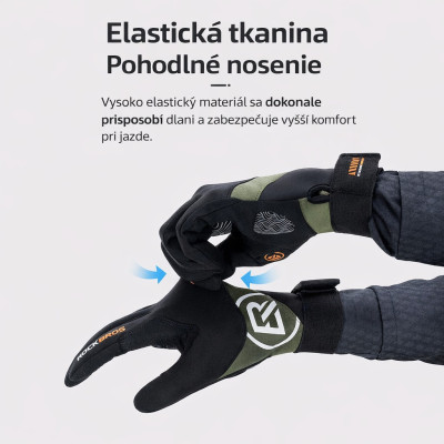 Rukavice RockBros zateplené  plnoprsté,veľ.M