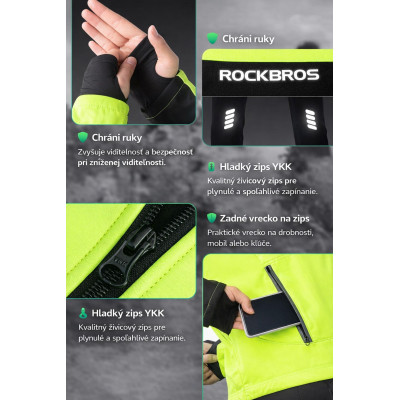 Bunda-RockBros, termo, vodeodolná, vetruvzdorná, veľ.L