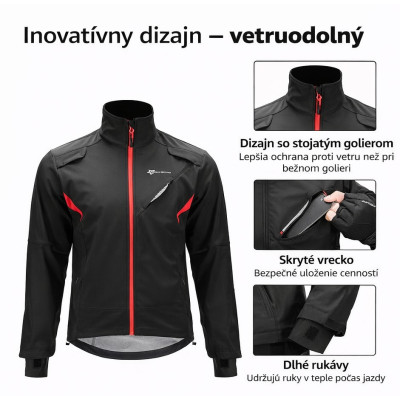 Bunda-cyklistická RB, veľ XXL, zateplená, nepremokavá, vetru vzdorná
