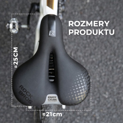 Sedlo Rockbros so zosilnenou penou a otvorom, čierne