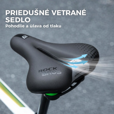 Sedlo Rockbros so zosilnenou penou a otvorom, čierne