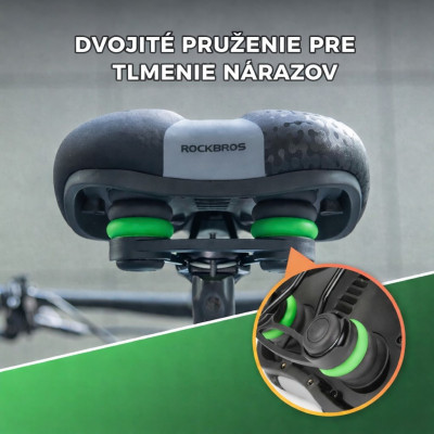 Sedlo Rockbros so zosilnenou penou a otvorom, čierne