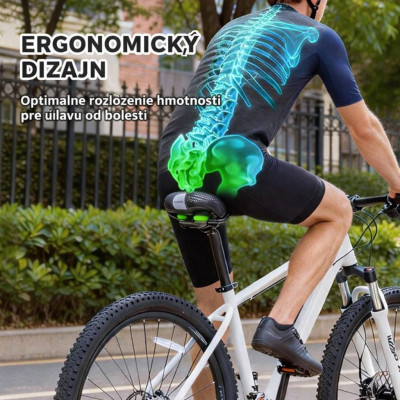 Sedlo Rockbros so zosilnenou penou a otvorom, čierne