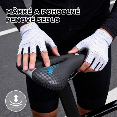 Sedlo Rockbros so zosilnenou penou a otvorom, čierne