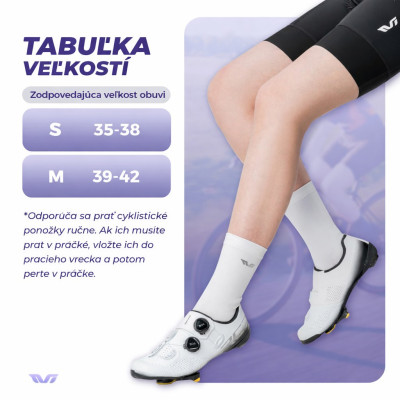 Ponožky dámske RockBros cyklistické, veľ. S (35-38 cm), biele