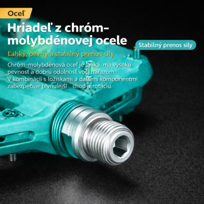 Pedál RockBros, PL,LSL Flat nylon, 9/16, modrý s odrazkami