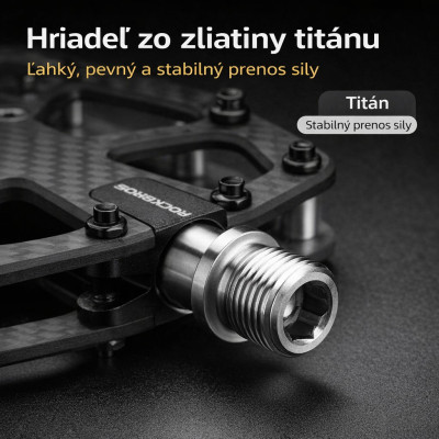 Pedál RockBros karbónové, ultraľahké, 20 pinov