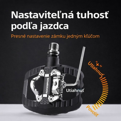 Pedál RockBros platforma aj pre nášlapnú obuv,ložiskový