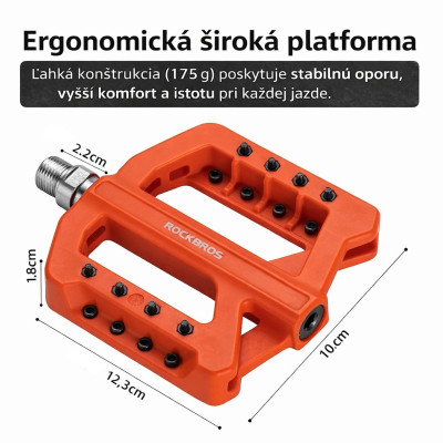 Pedál RB, PL,LSL Flat, nylon, 9/16,oranžový