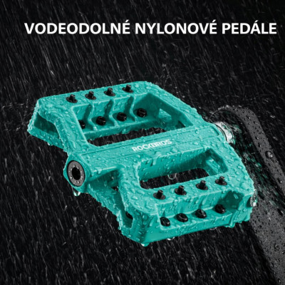 Pedál RockBros, PL,LSL Flat, nylon, 9/16,zelený
