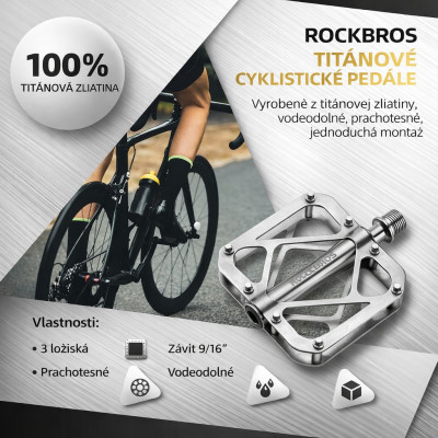 Pedál RB, PL,LSL Flat Al, 9/16 z titánovej zliatiny