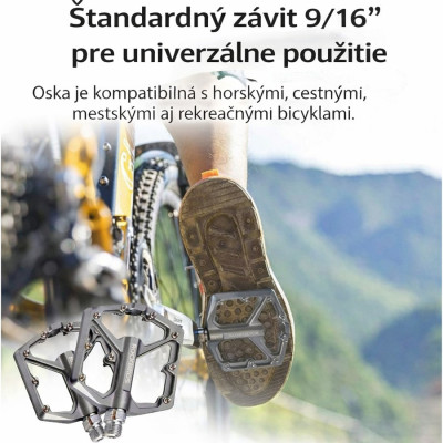 Pedál RB, PL,LSL Flat Al, 9/16, titán