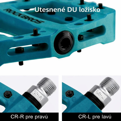 Pedál RB, PL,LSL Flat nylon, 9/16, modrý