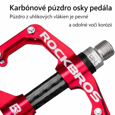 Pedál RB, PL,LSL Flat Al, 9/16, červený