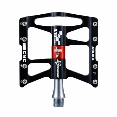 Pedál RB, PL Flat Al, 9/16, čierno/červený