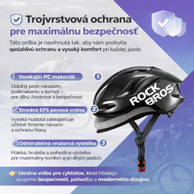 Prilba RockBros  in-mould, veľ.L (58-62 cm) s otoč.uťah., titánovo čierna