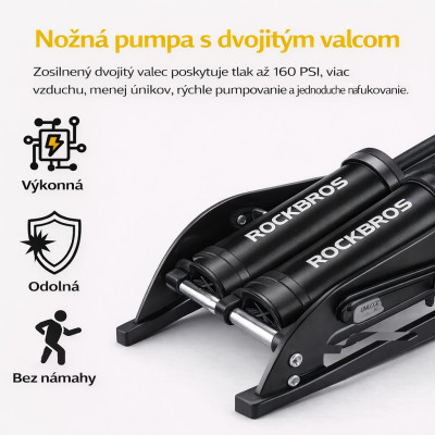 Pumpa RB nožná s manometrom