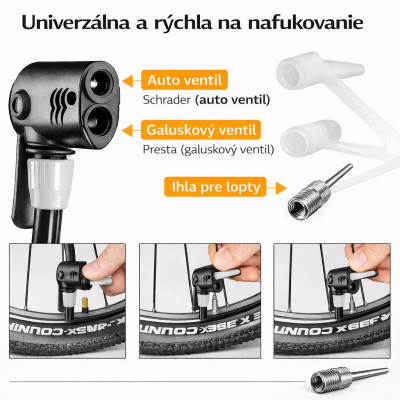 Pumpa RB nožná s manometrom