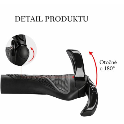 Rukoväť RB Ergogel gelová s dural rohmi, čierno/si