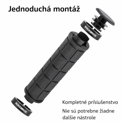 Rukoväť RB, skrutkovacia, TPR kratón, mäkká zme, čierna