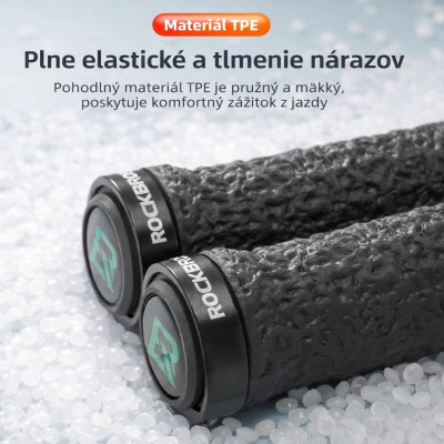 Rukoväť RockBros, skrutkovacia, TPE kratón, čierna