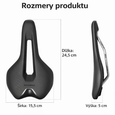 Sedlo RockBros s otvorom, ergonomické, bez zámku,čierne