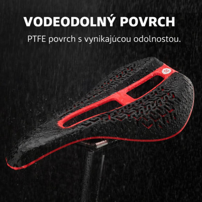 Sedlo RB s otvorom, bez zámku, čierno/červené