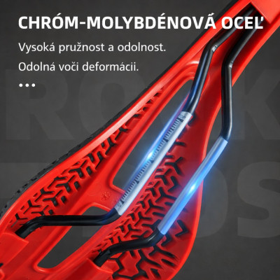 Sedlo RB s otvorom, bez zámku, čierno/červené