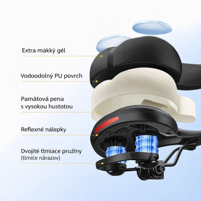 Sedlo Gel RB s otvorom a rukoväťou, hnedé so zámko