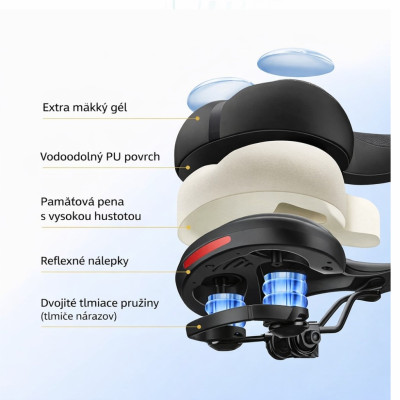 Sedlo Gel RB s otvorom a rukoväťou, so zámkom