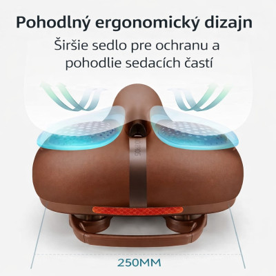 Sedlo Gel RB s otvorom a rukoväťou, hnedé so zámko