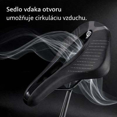 Sedlo RB s otvorom, bez zámku, čierne