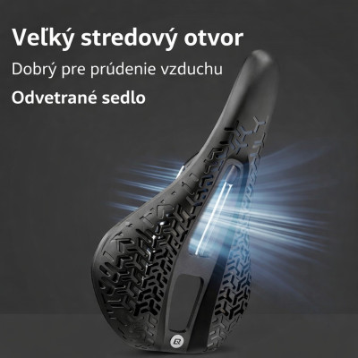 Sedlo RB s otvorom, bez zámku, čierne