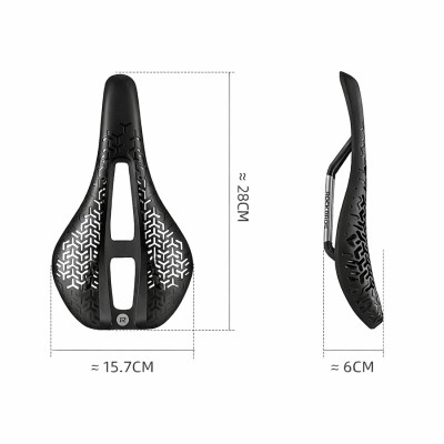 Sedlo RB s otvorom, bez zámku, čierne