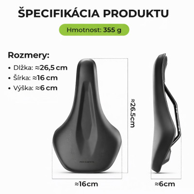 Sedlo RockBros, ergonomické MTB, bez zámku