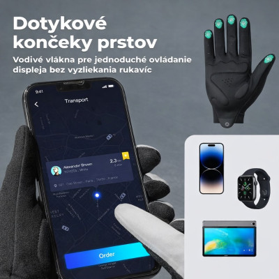 Rukavice RockBros protišmykové, plnoprsté, veľ.XL