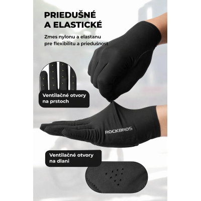 Rukavice RockBros protišmykové, plnoprsté, veľ.XXL