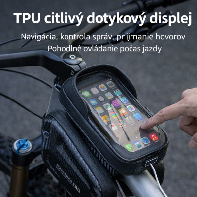 Taška RockBros na rám, na mobil a náradie, kapacita 1,3L čierna